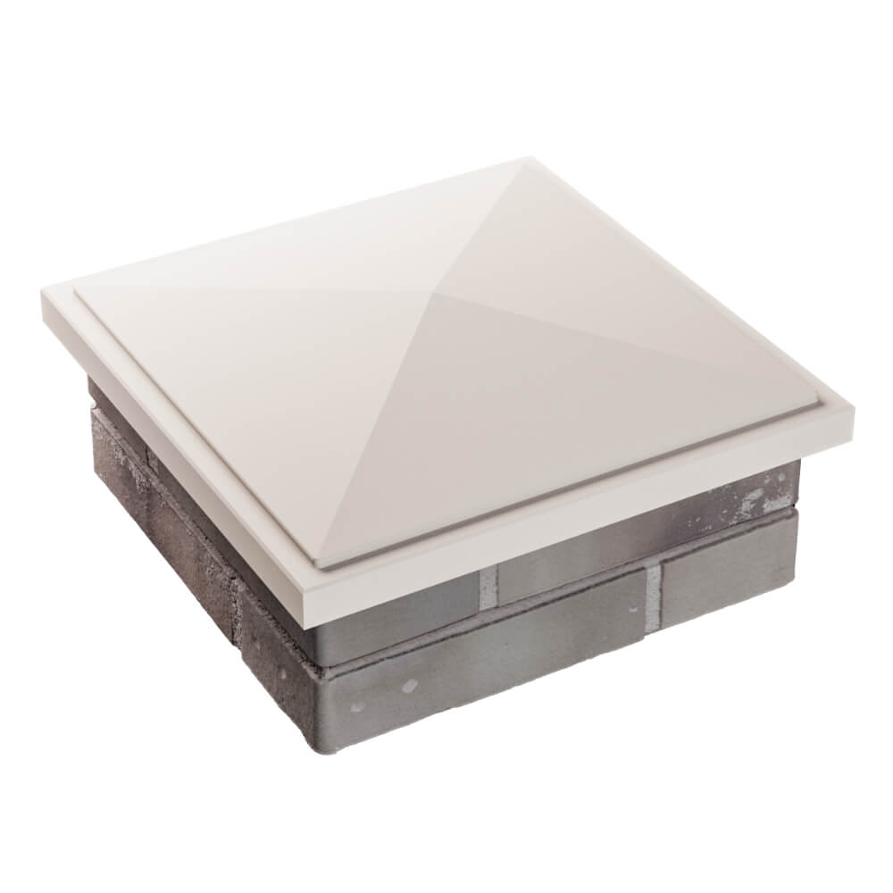 Колпак Zking БонаМоно Бежевый на столб 1.5х1.5 кирпича (385х385, 400х400мм)