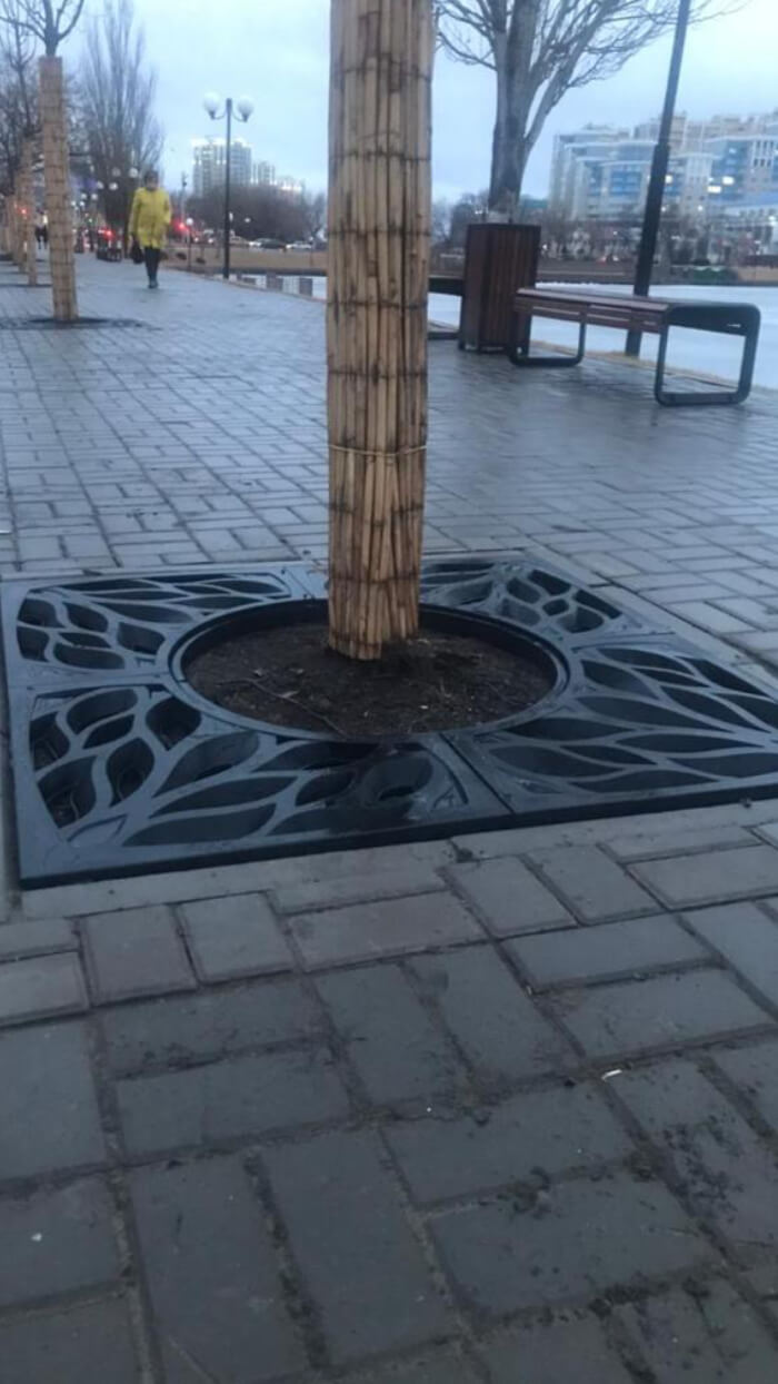 Приствольная решетка для дерева ZKING CRUST 1.2х1.2м Черная