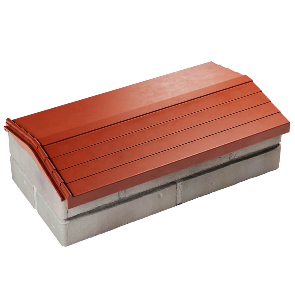 Парапет Zking Бона ХайТек Красный с посадкой на 1 кирпич (200/225/255мм)